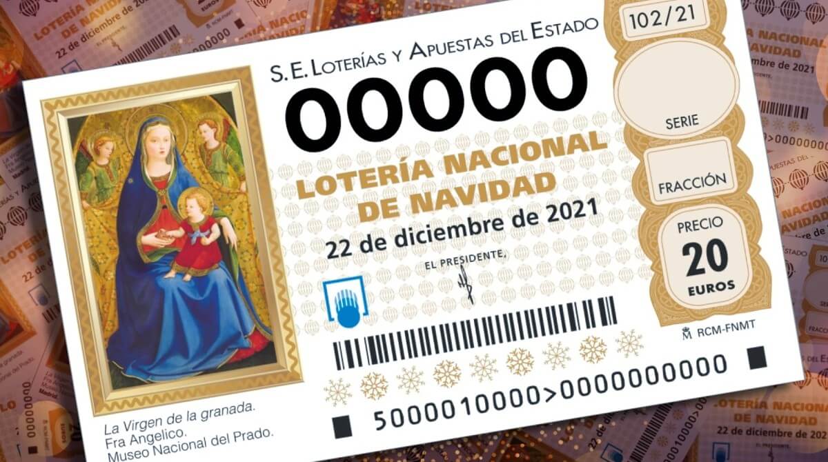 Билет рождественской лотереи Loteria de Navidad