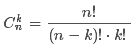 Формула количество сочетаний