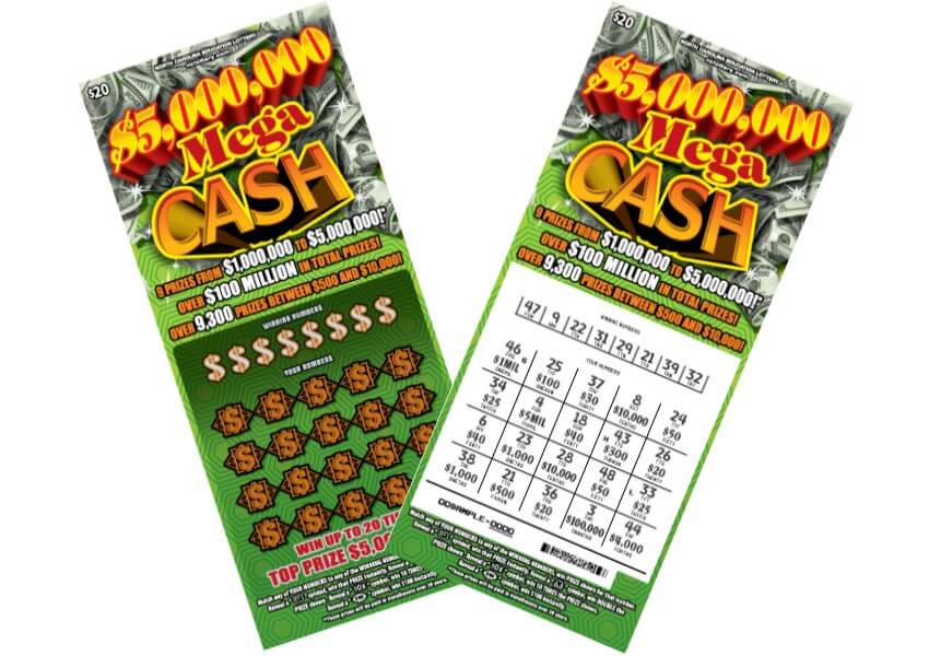 Билеты моментальной лотереи Mega Cash