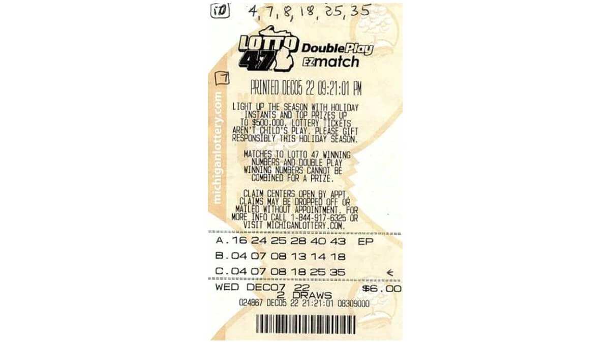 Выигрышный билет «Lotto 47» с призом 3,73 миллиона долларов